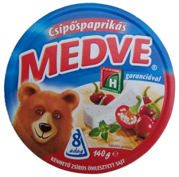 Medve - Schmelzkäse mit scharfen Paprika 200g